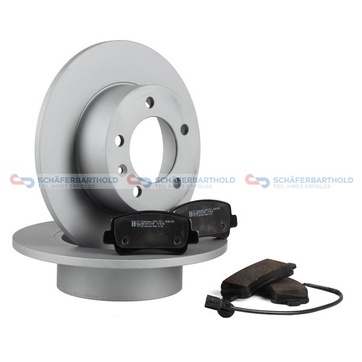 Bromssats, skivbroms, Bakaxel