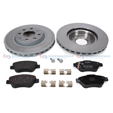 Bromssats, skivbroms, Framaxel, inre