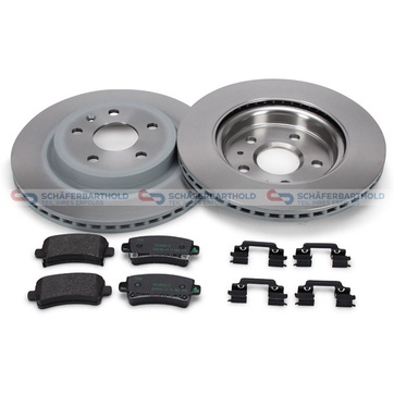 Bromssats, skivbroms, Bakaxel, inre