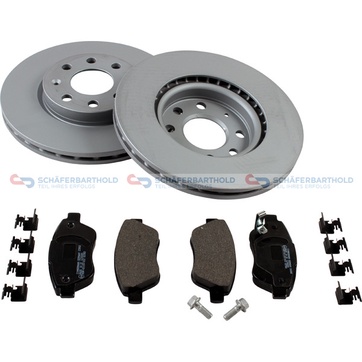 Bromssats, skivbroms, Framaxel, inre