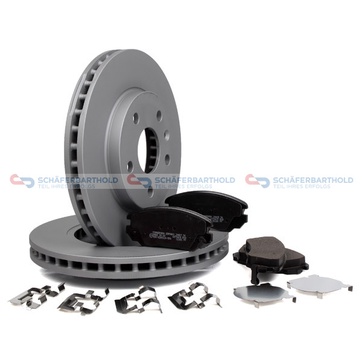 Bromssats, skivbroms, Framaxel