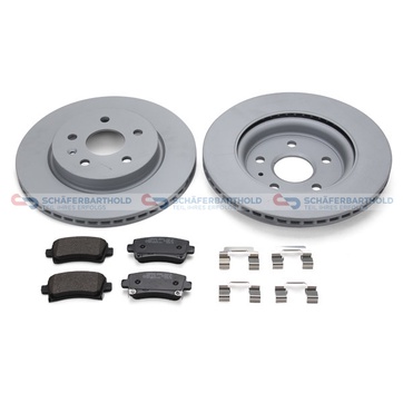 Bromssats, skivbroms, Bakaxel, inre