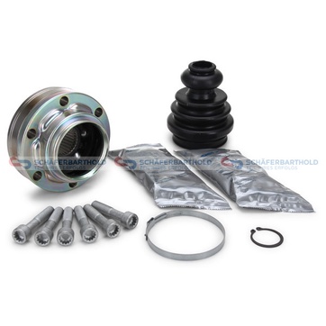 Knutsats, drivaxel, Framaxel, på hjulsidan