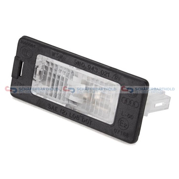 Nummerplåtsbelysning, Bak