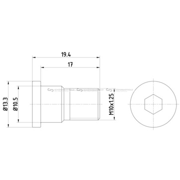 Bult, Bromsskiva M10x1,25x 19,4mm