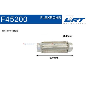 Flexrör, avgassystem 203,2mm innerväv