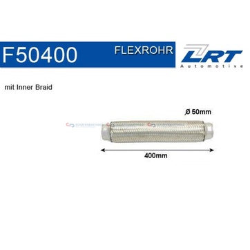 Flexrör, avgassystem 400mm innerväv